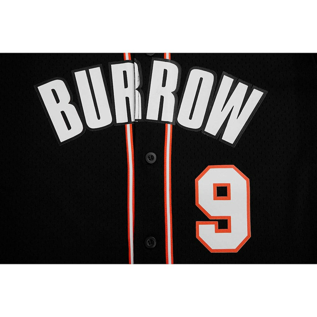 Cincinnati Bengals Joe Burrow  Pro Standard Mesh Baseball Button-Up T-Shirt | NFL On sale