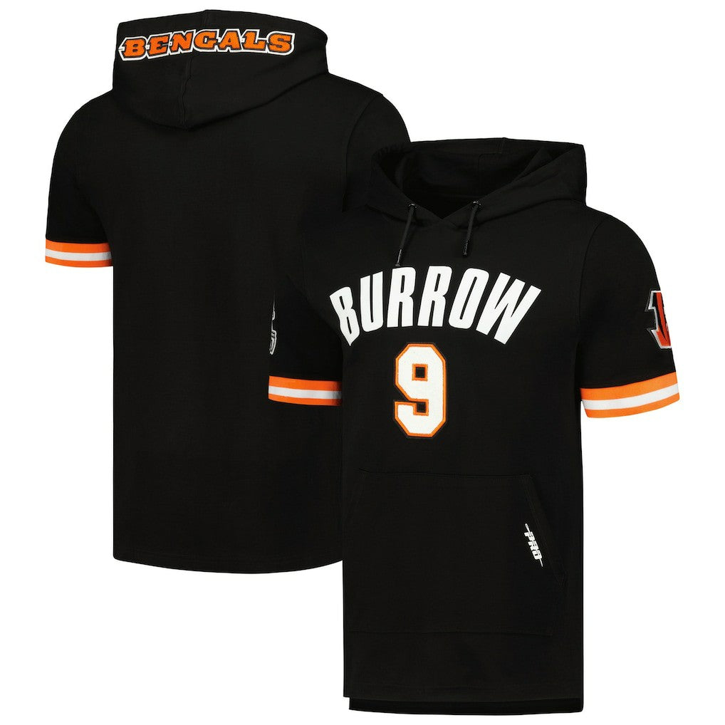 Cincinnati Bengals Joe Burrow  Pro Standard Player Name & Number Hoodie T-Shirt | NFL Discount