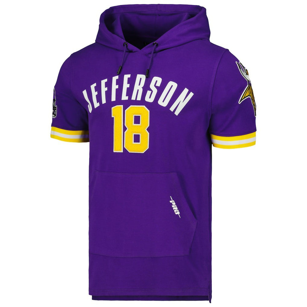 Minnesota Vikings Justin Jefferson  Pro Standard Player Name & Number Hoodie T-Shirt | NFL On sale