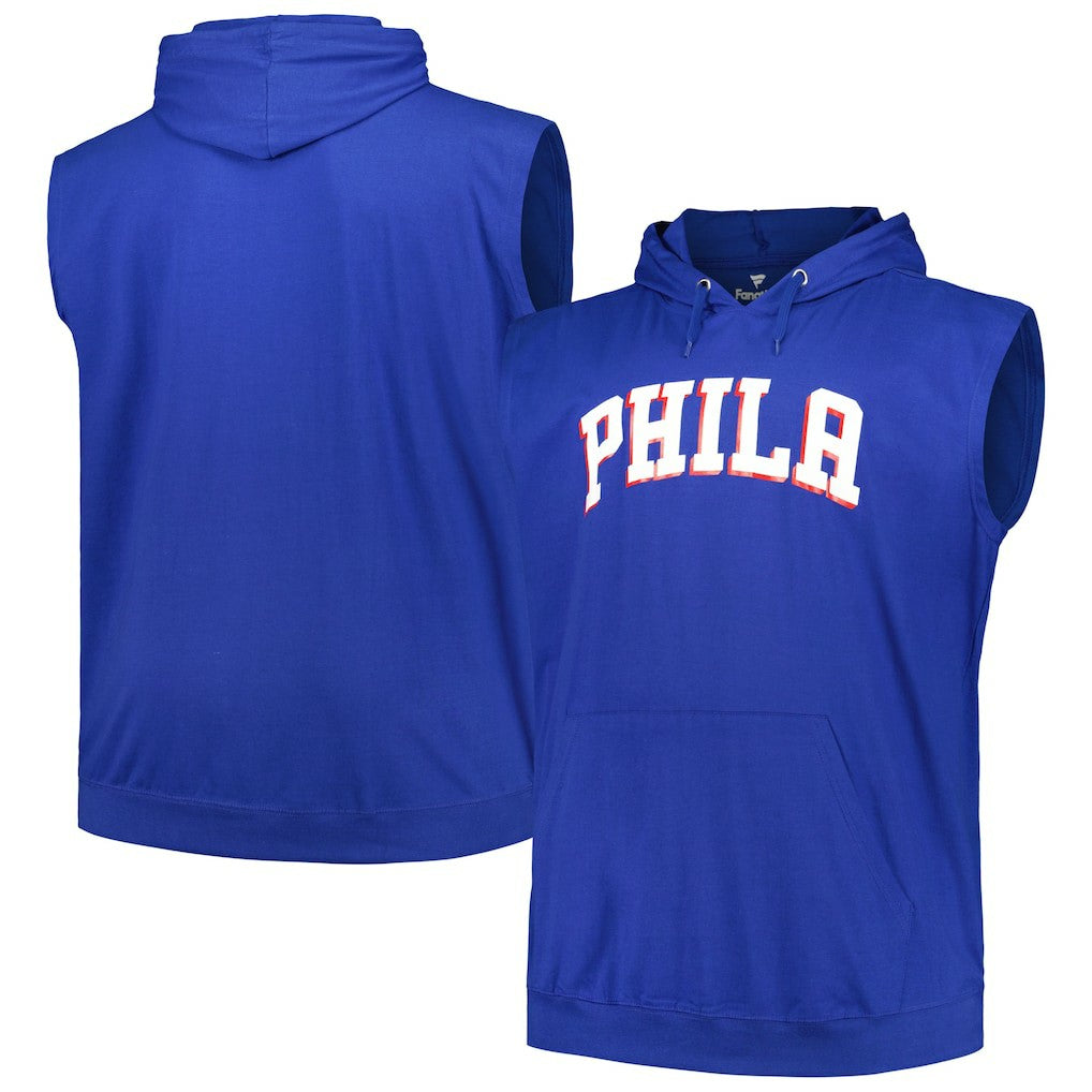 Royal Philadelphia 76ers Big & Tall Jersey Muscle Pullover Hoodie | NBA