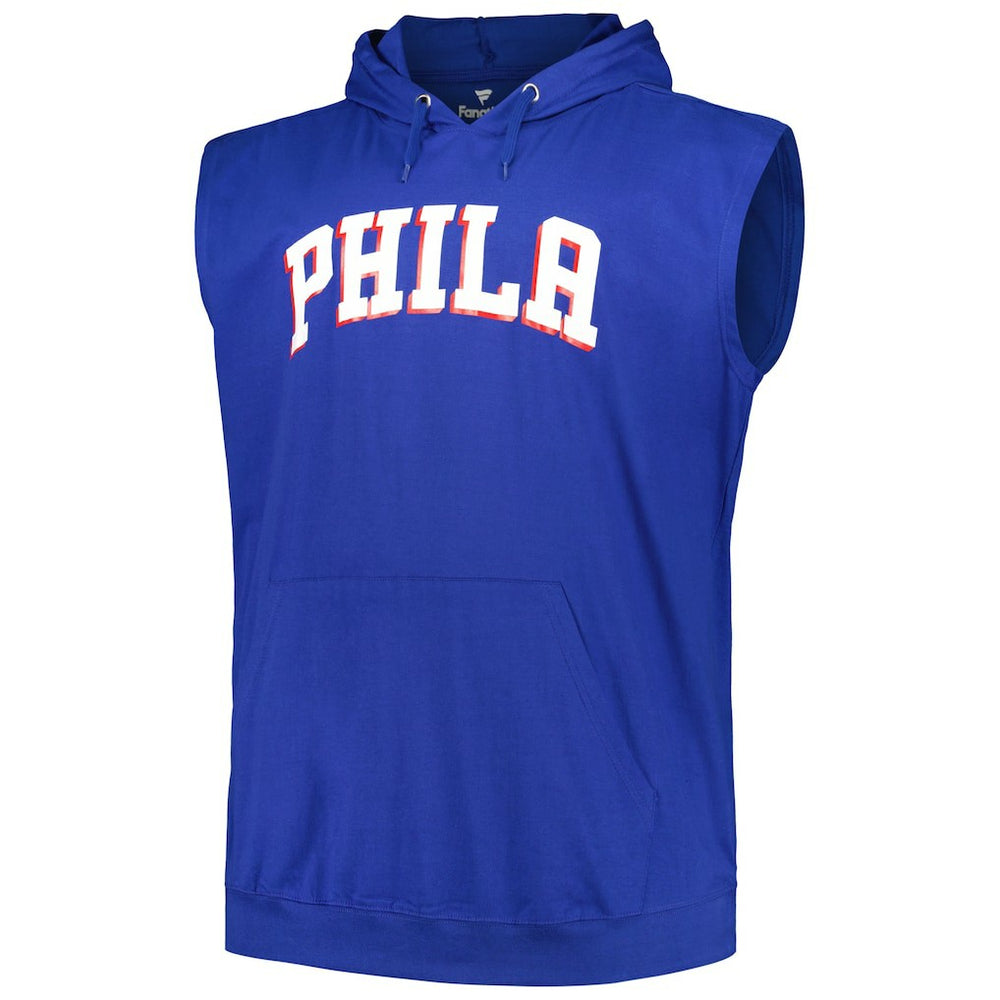 Royal Philadelphia 76ers Big & Tall Jersey Muscle Pullover Hoodie | NBA