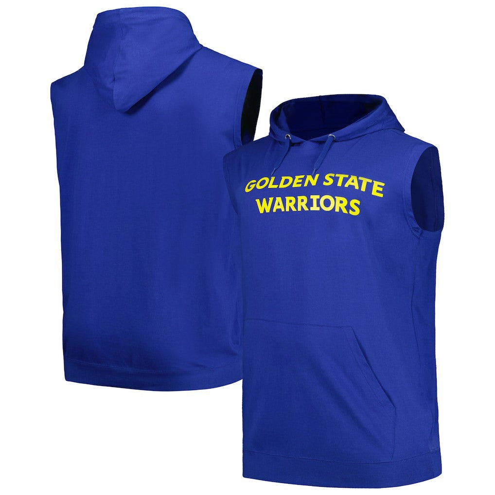 Royal Golden State Warriors Big & Tall Jersey Muscle Pullover Hoodie sale | NBA