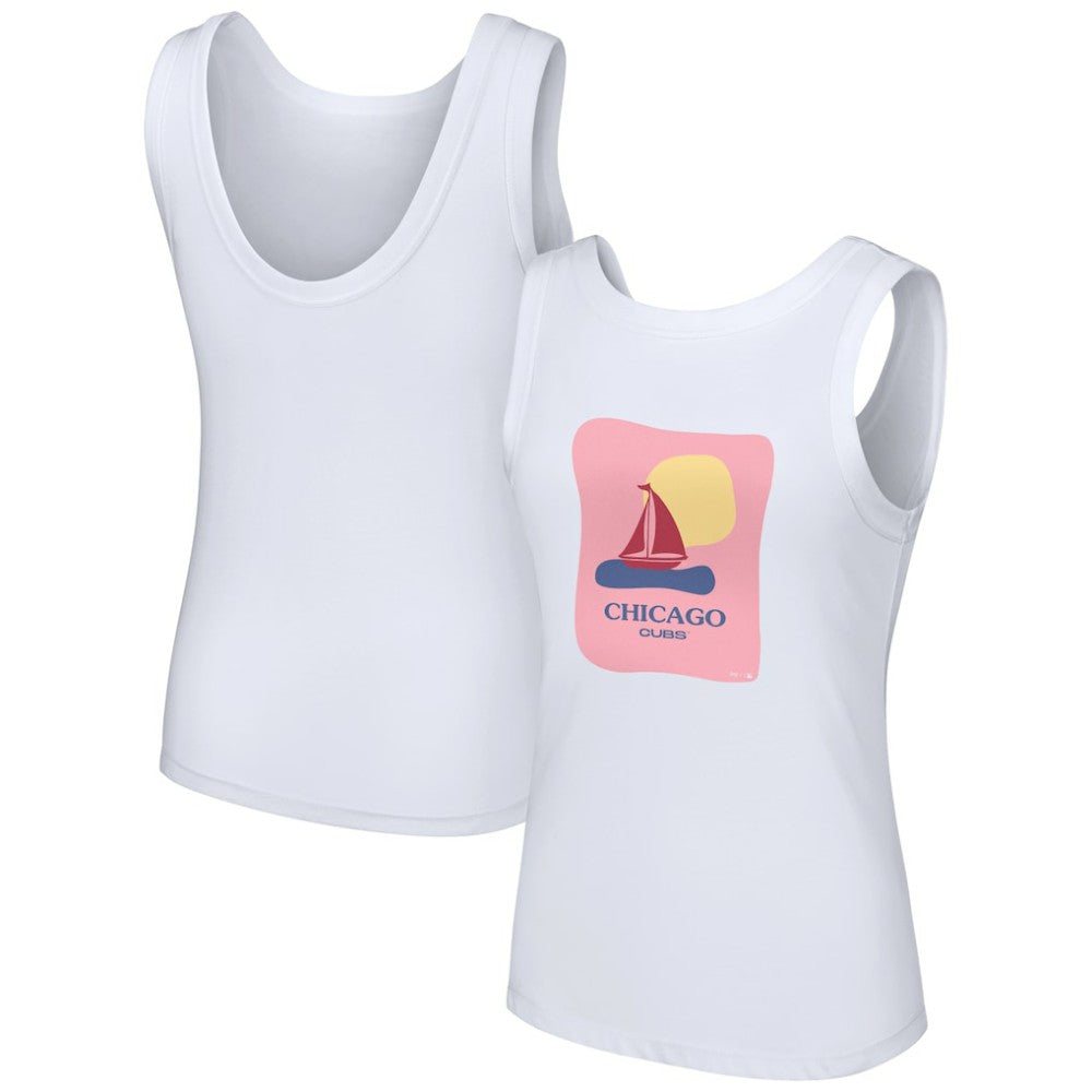 Chicago Cubs Lusso Style Women's Lindy Tank Top - MLB Tanks