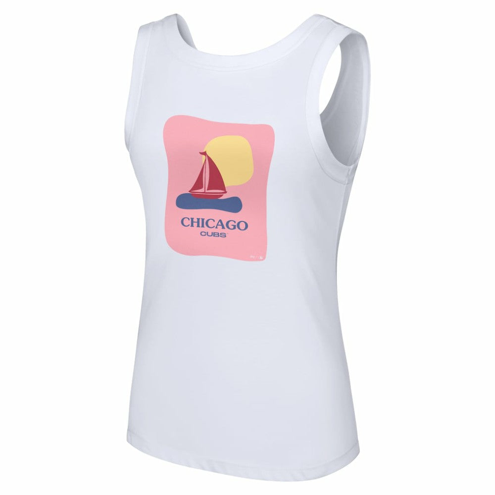 Chicago Cubs Lusso Style Women's Lindy Tank Top - MLB Tanks