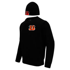 Cincinnati Bengals Pro Standard Crewneck Pullover Sweater & Cuffed Knit Hat Box Gift Set | NFL Sale
