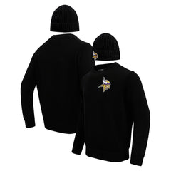 Minnesota Vikings Pro Standard Crewneck Pullover Sweater & Cuffed Knit Hat Box Gift Set | NFL Near me