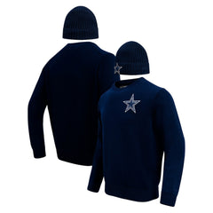 Dallas Cowboys Pro Standard Crewneck Pullover Sweater & Cuffed Knit Hat Box Gift Set | NFL Online