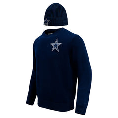 Dallas Cowboys Pro Standard Crewneck Pullover Sweater & Cuffed Knit Hat Box Gift Set | NFL Online