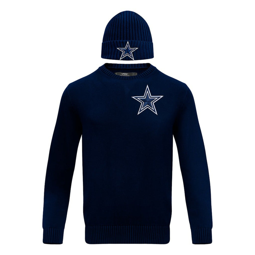 Dallas Cowboys Pro Standard Crewneck Pullover Sweater & Cuffed Knit Hat Box Gift Set | NFL Online