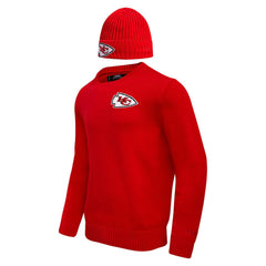Kansas City Chiefs Pro Standard Crewneck Pullover Sweater & Cuffed Knit Hat Box Gift Set | NFL Online