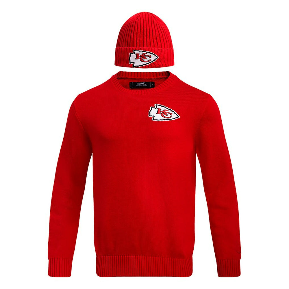 Kansas City Chiefs Pro Standard Crewneck Pullover Sweater & Cuffed Knit Hat Box Gift Set | NFL Online