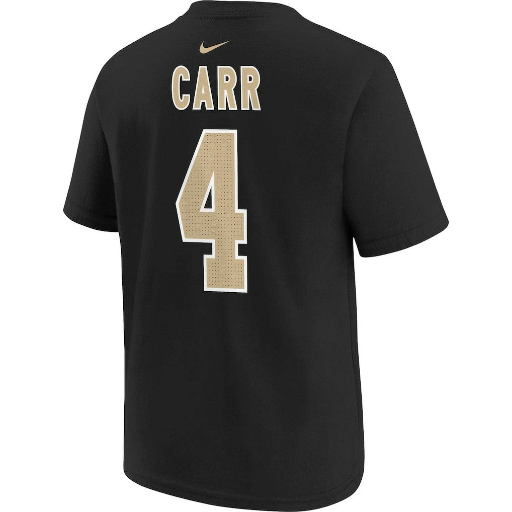 New Orleans Saints Derek Carr  Youth Player Name & Number T-Shirt | NFL Outlet