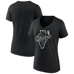 Chicago White Sox Women's Hometown Sox State V-Neck T-Shirt - MLB T-shirts