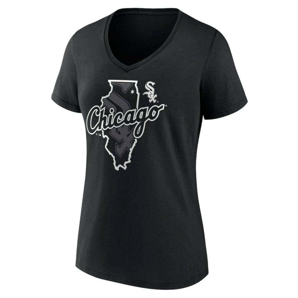 Chicago White Sox Women's Hometown Sox State V-Neck T-Shirt - MLB T-shirts