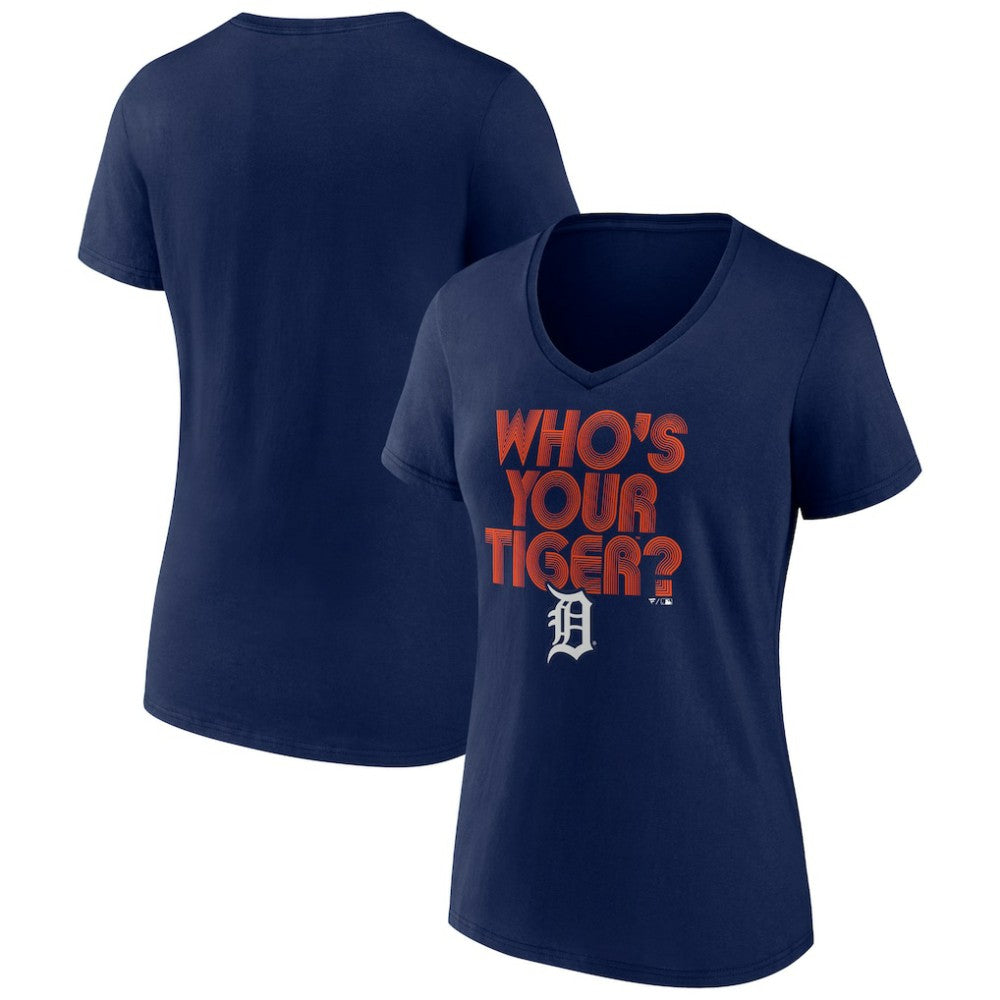Detroit Tigers Women's Hometown Tiger Daddy V-Neck T-Shirt - MLB T-shirts