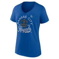 Kansas City Royals Women's Hometown Retro Crown V-Neck T-Shirt - MLB T-shirts