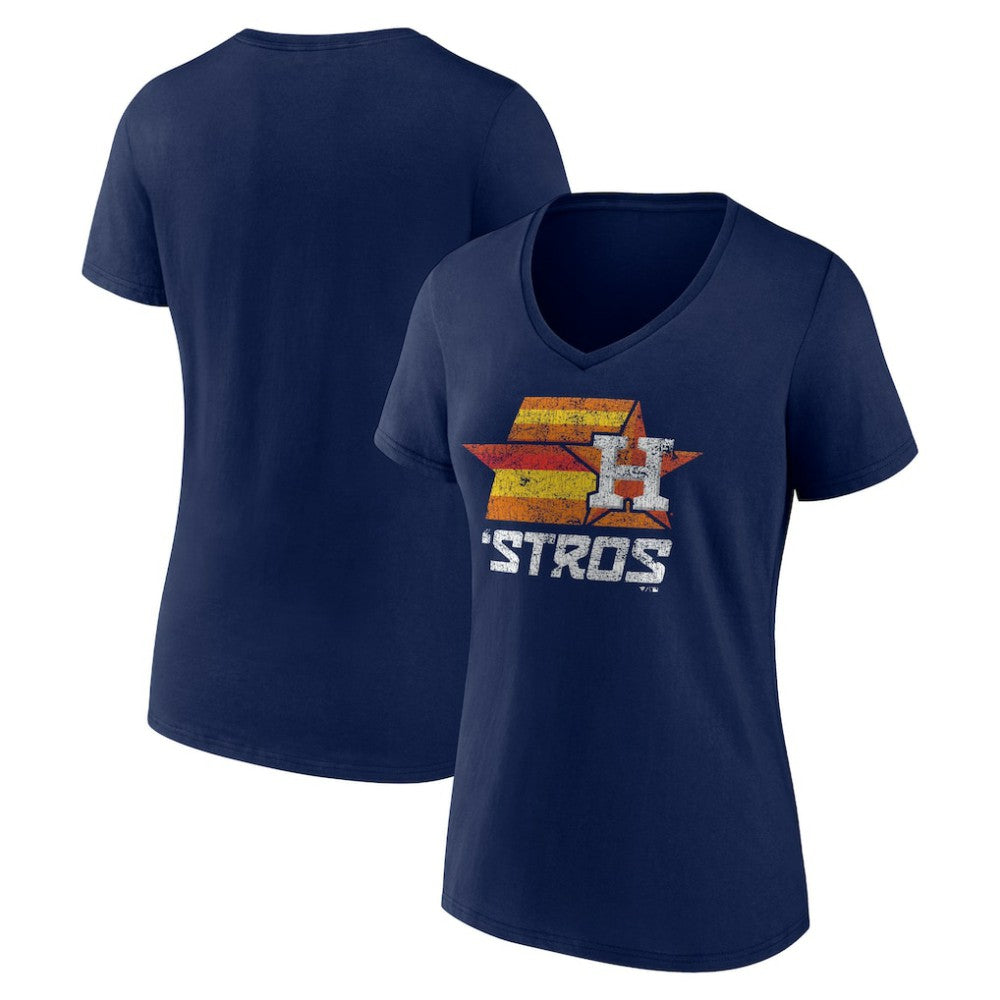 Houston Astros Women's Hometown Throwback Stros V-Neck T-Shirt - MLB T-shirts