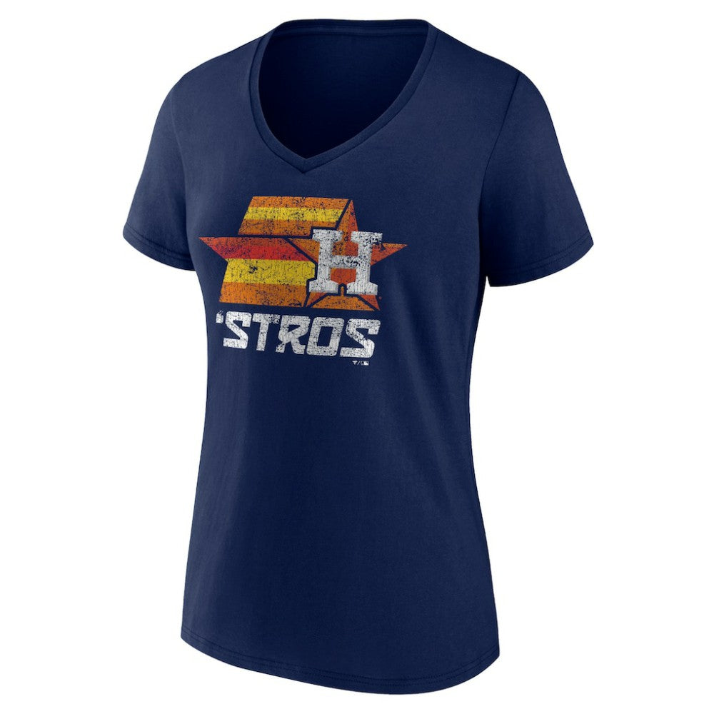 Houston Astros Women's Hometown Throwback Stros V-Neck T-Shirt - MLB T-shirts