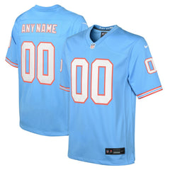 Tennessee Titans Youth Oilers Throwback Custom Game Jersey | NFL Sale