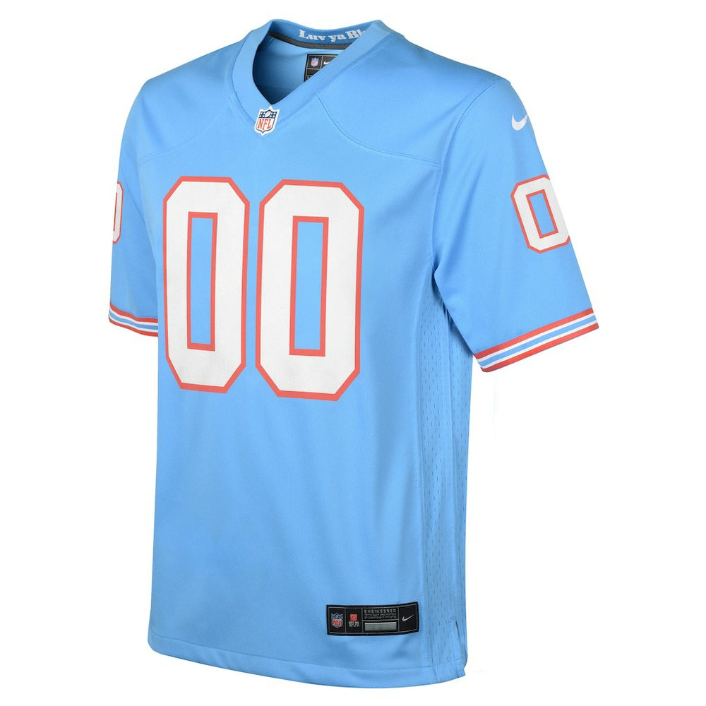 Tennessee Titans Youth Oilers Throwback Custom Game Jersey | NFL Sale