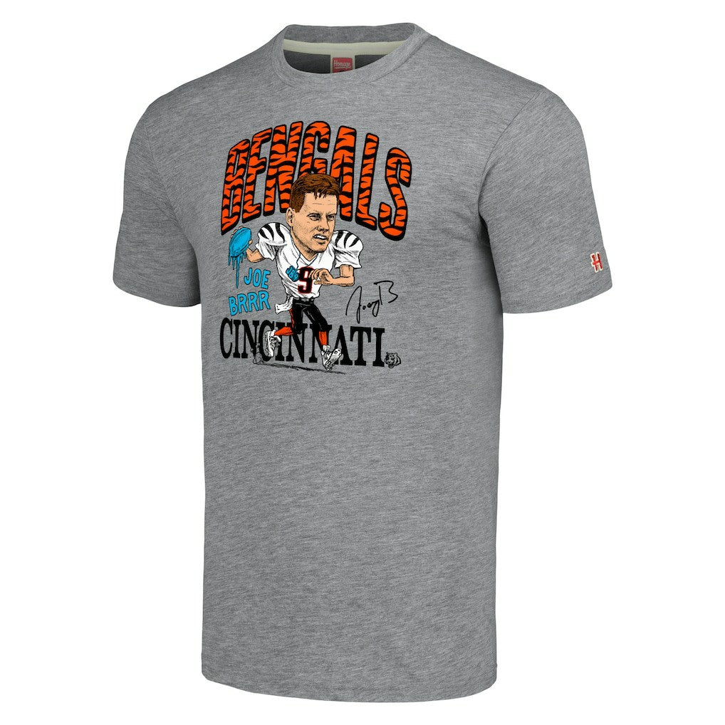 Cincinnati Bengals Joe Burrow  Homage Unisex Caricature Player Tri-Blend T-Shirt | NFL New