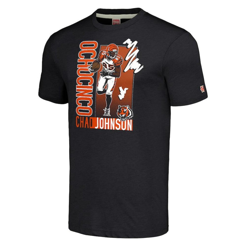 Cincinnati Bengals Chad Johnson  Homage Unisex Caricature Retired Player Tri-Blend T-Shirt | NFL Near me