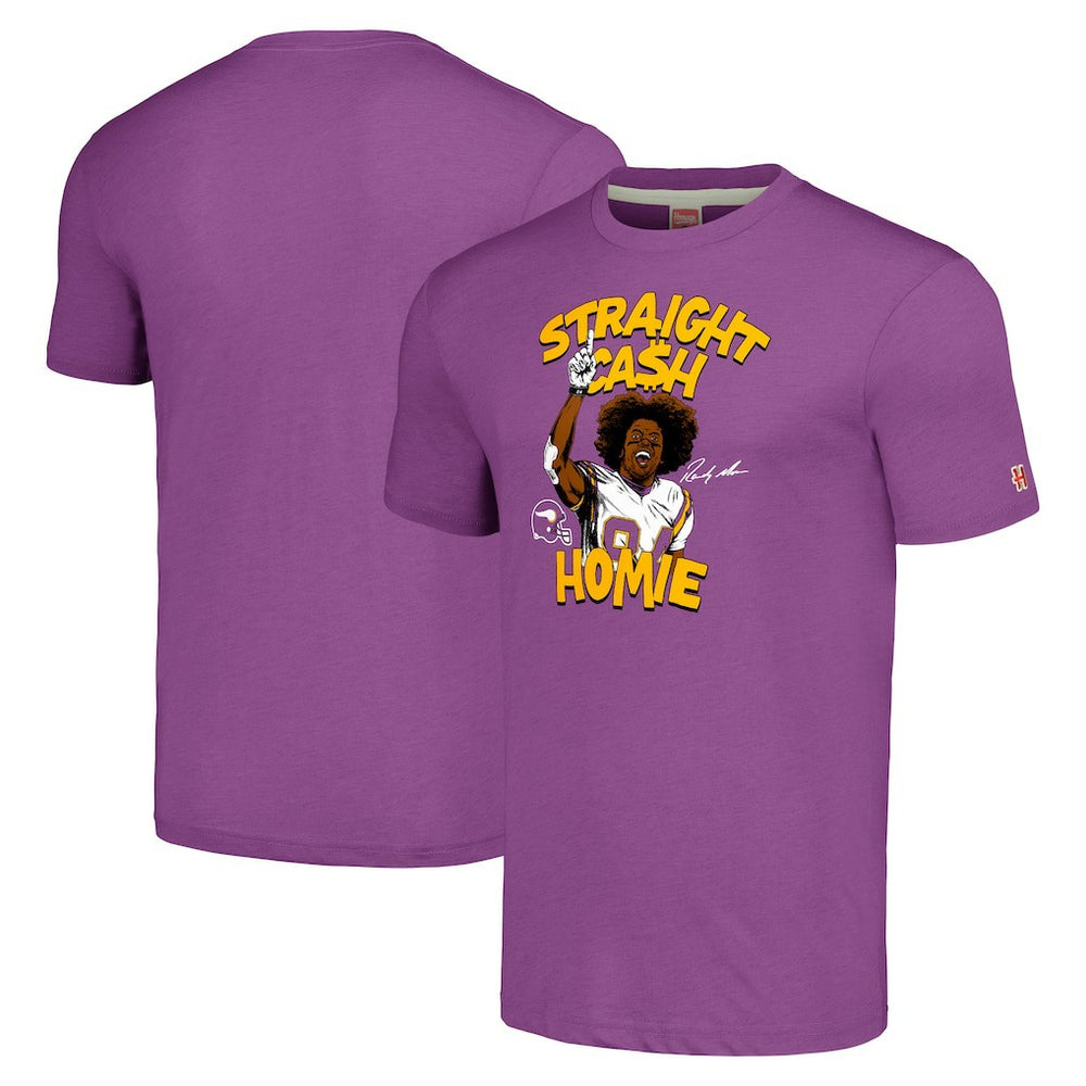 Minnesota Vikings Randy Moss  Unisex Homage Caricature Retired Player Tri-Blend T-Shirt | NFL US