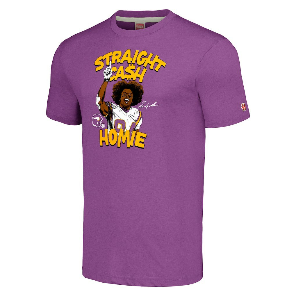 Minnesota Vikings Randy Moss  Unisex Homage Caricature Retired Player Tri-Blend T-Shirt | NFL US