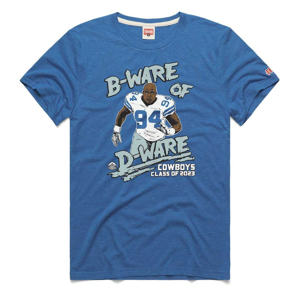 Dallas Cowboys DeMarcus Ware  Homage Unisex Caricature Retired Player Tri-Blend T-Shirt | NFL Discount
