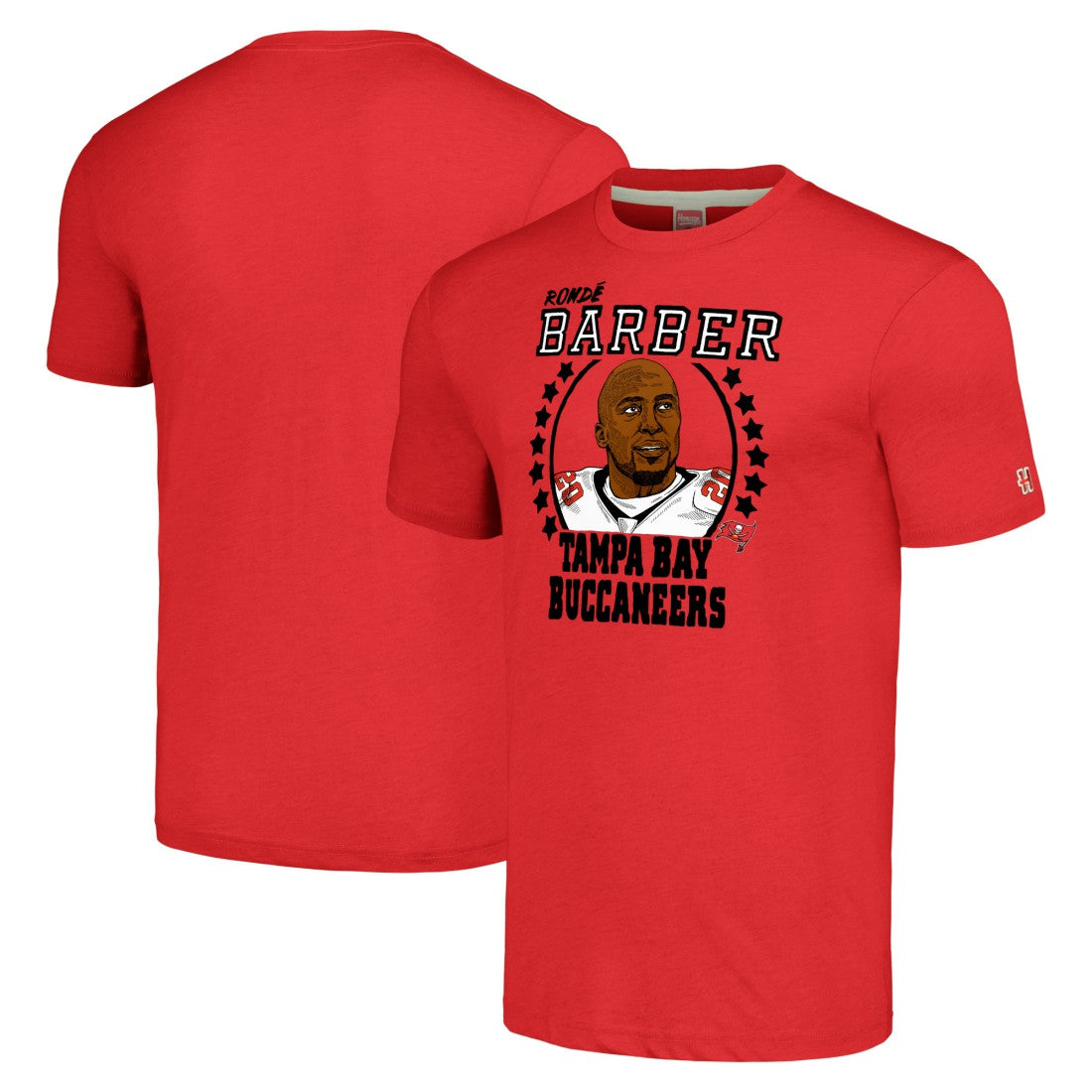 Tampa Bay Buccaneers Ronde Barber  Homage Unisex Caricature Retired Player Tri-Blend T-Shirt | NFL Online