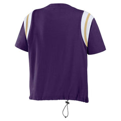 Baltimore Ravens WEAR by Erin Andrews Women's Cinched Colorblock T-Shirt | NFL Sale