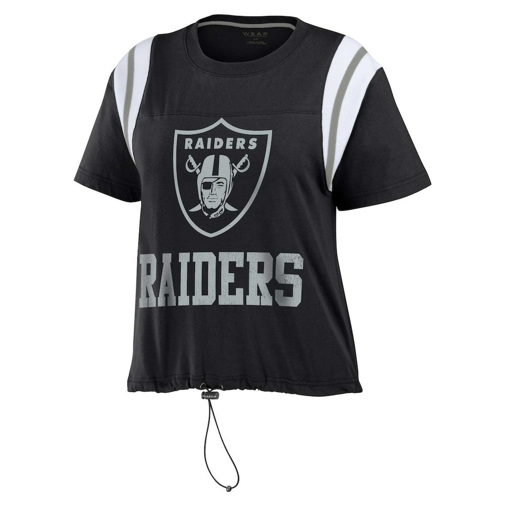 Las Vegas Raiders WEAR by Erin Andrews Women's Cinched Colorblock T-Shirt | NFL New