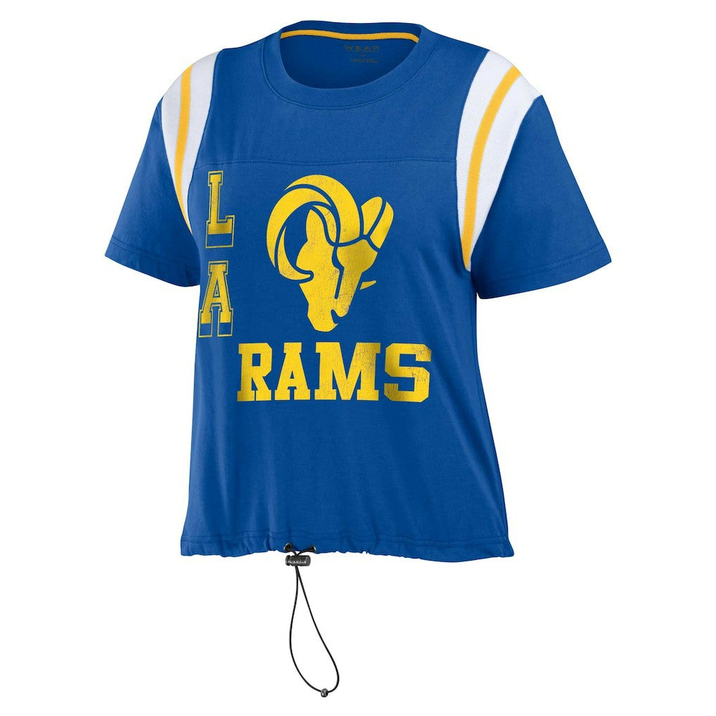 Los Angeles Rams WEAR by Erin Andrews Women's Cinched Colorblock T-Shirt | NFL US