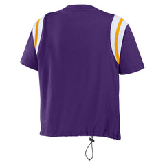 Minnesota Vikings WEAR by Erin Andrews Women's Cinched Colorblock T-Shirt | NFL On sale