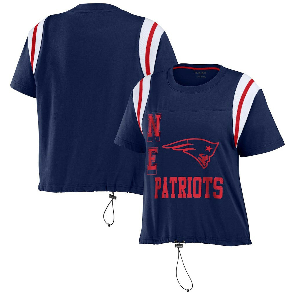 New England Patriots WEAR by Erin Andrews Women's Cinched Colorblock T-Shirt | NFL On sale