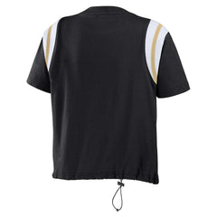 New Orleans Saints WEAR by Erin Andrews Women's Cinched Colorblock T-Shirt | NFL US