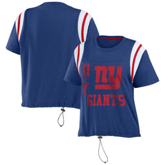 New York Giants WEAR by Erin Andrews Women's Cinched Colorblock T-Shirt | NFL Online