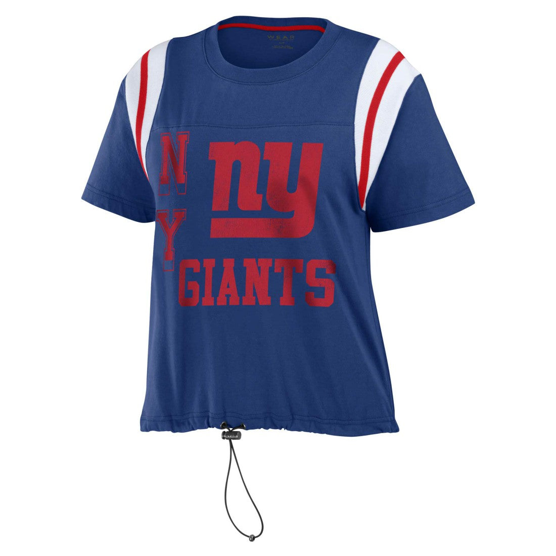New York Giants WEAR by Erin Andrews Women's Cinched Colorblock T-Shirt | NFL Online