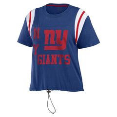 New York Giants WEAR by Erin Andrews Women's Cinched Colorblock T-Shirt | NFL Online