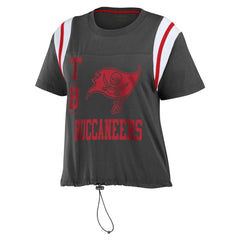Tampa Bay Buccaneers WEAR by Erin Andrews Women's Cinched Colorblock T-Shirt | NFL Hot