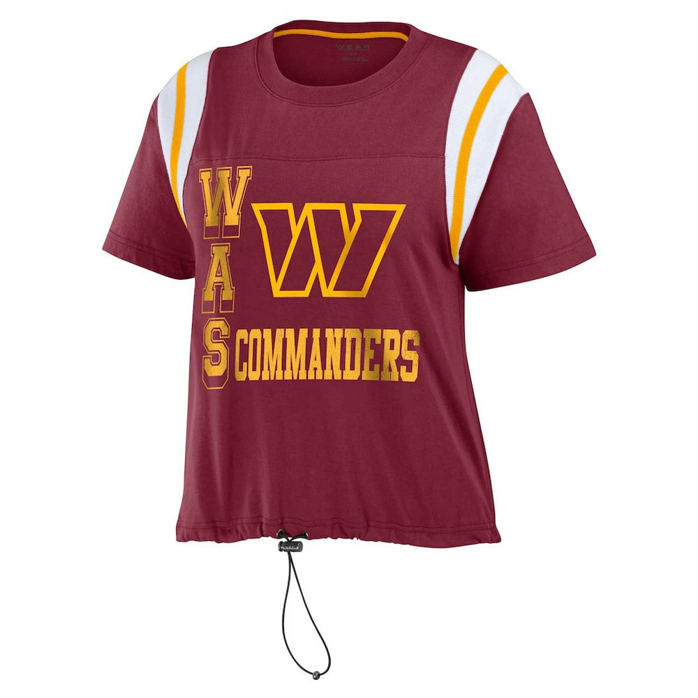 Washington Commanders WEAR by Erin Andrews Women's Cinched Colorblock T-Shirt | NFL Outlet