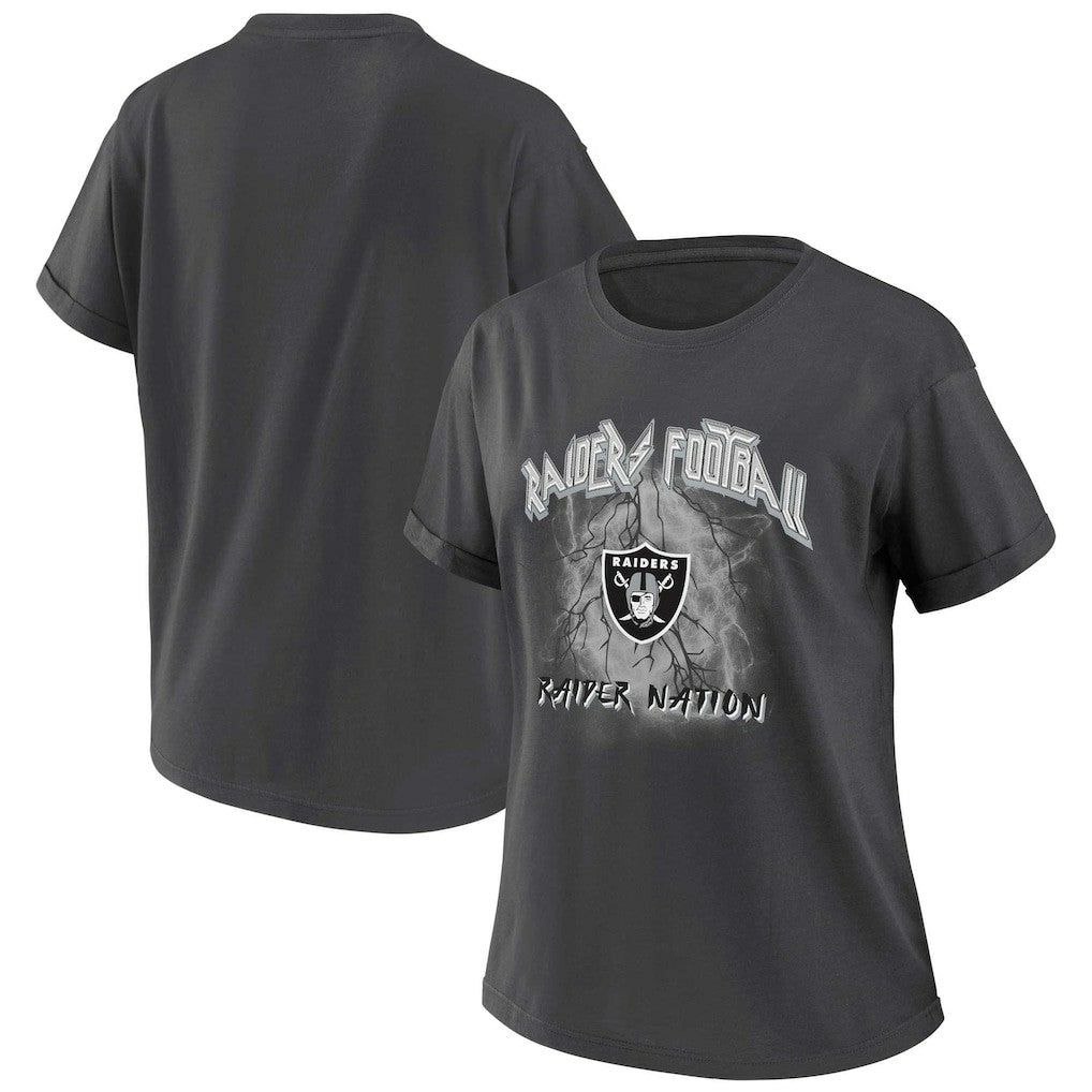 Las Vegas Raiders WEAR by Erin Andrews Women's Boyfriend T-Shirt | NFL Discount