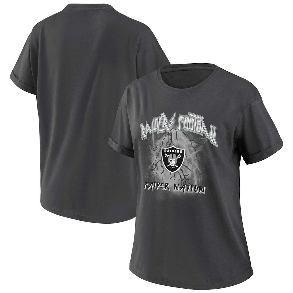 Las Vegas Raiders WEAR by Erin Andrews Women's Boyfriend T-Shirt | NFL Discount