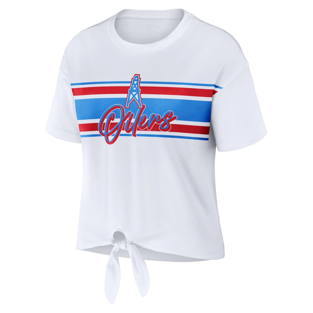 Tennessee Titans WEAR by Erin Andrews Women's Front Tie Retro T-Shirt | NFL Sale