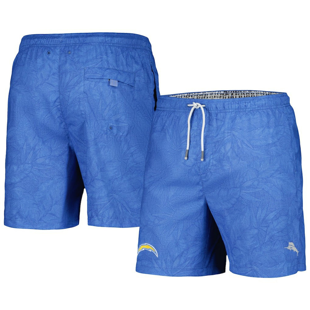 Los Angeles Chargers Naples Layered Leaves Swim Shorts | NFL On sale