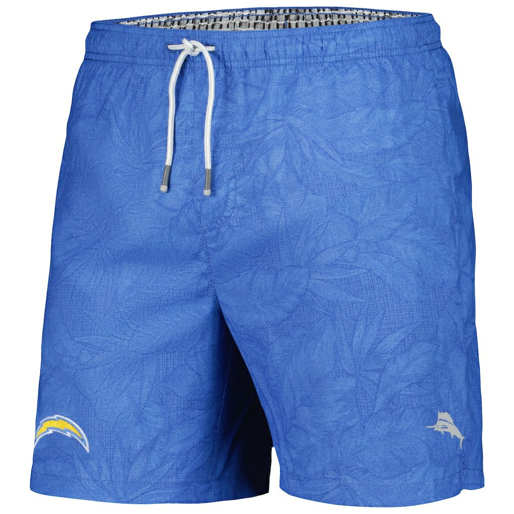 Los Angeles Chargers Naples Layered Leaves Swim Shorts | NFL On sale