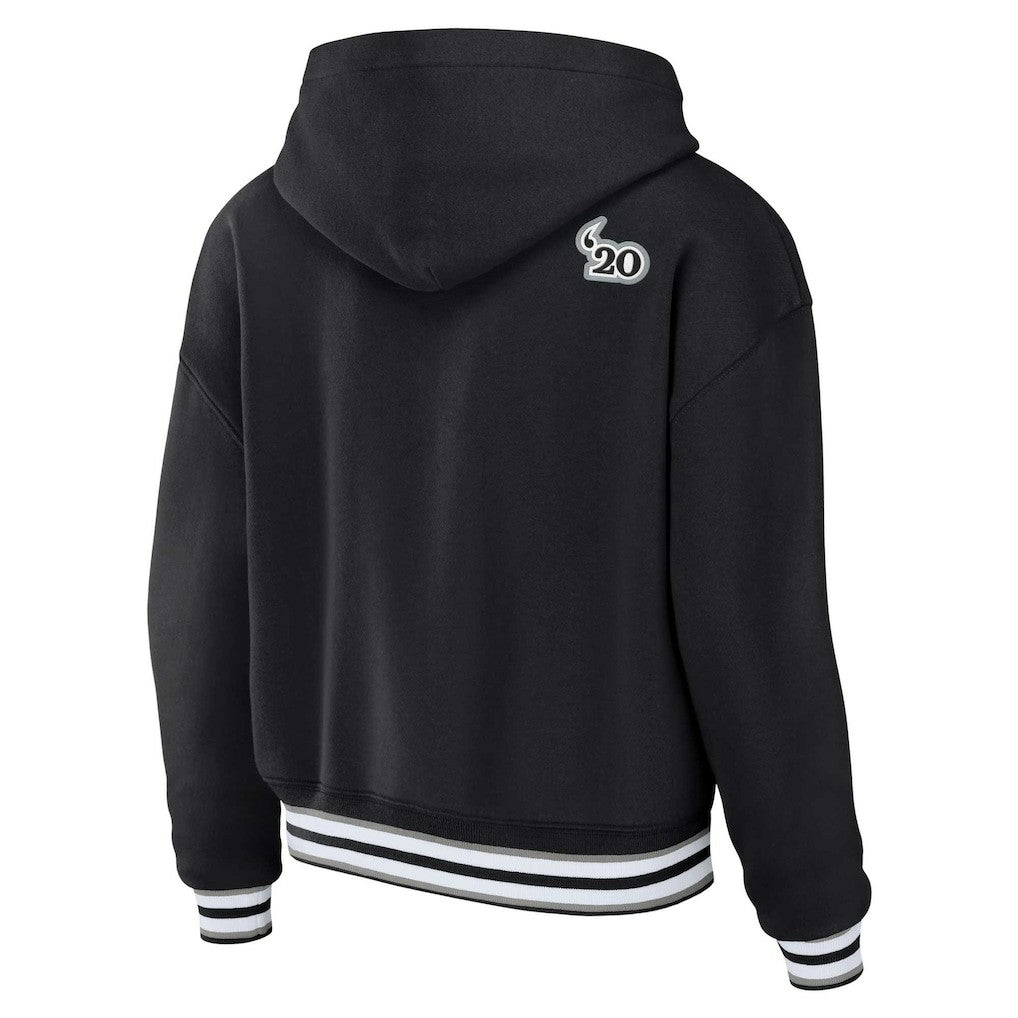 Las Vegas Raiders WEAR by Erin Andrews Women's Lace-Up Pullover Hoodie | NFL New