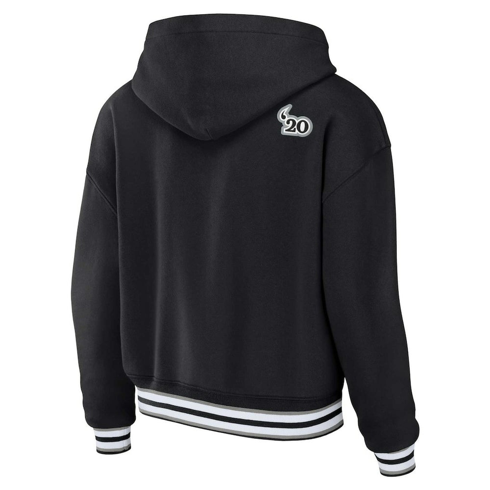 Las Vegas Raiders WEAR by Erin Andrews Women's Lace-Up Pullover Hoodie | NFL New