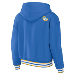 Los Angeles Chargers WEAR by Erin Andrews Women's Lace-Up Pullover Hoodie | NFL Discount