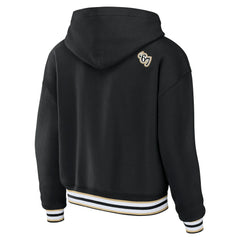 New Orleans Saints WEAR by Erin Andrews Women's Lace-Up Pullover Hoodie | NFL Outlet